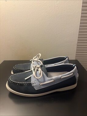 Bass Two-Tone Blue and Light Blue Boat Shoes Like New